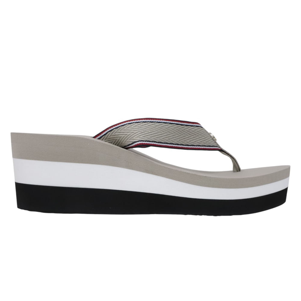 Sandalia de playa Tommy Hilfiger color beige para mujer