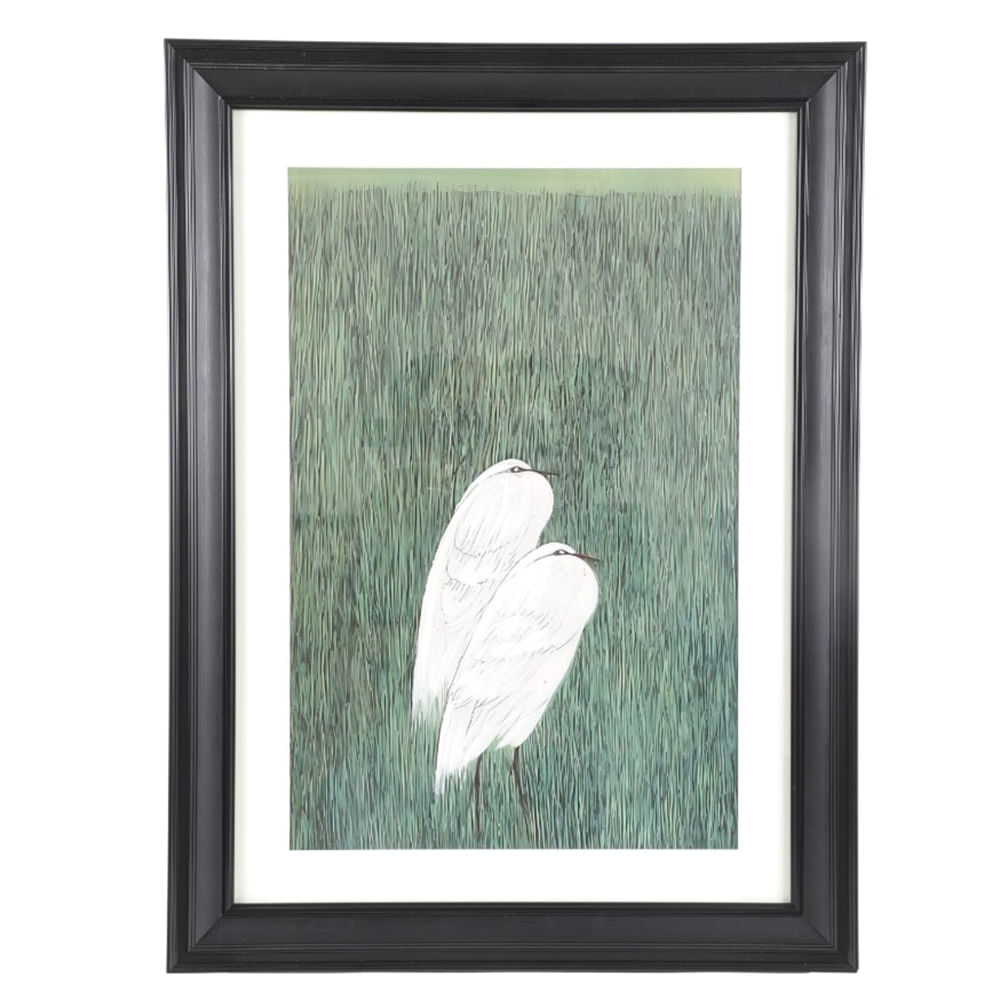 Cuadro decorativo de pájaros blancos 59x80 cm