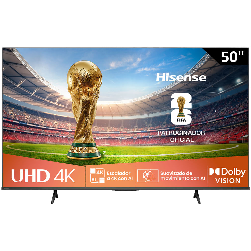 Pantalla Hisense 50" (127 cm) LED UHD 4K HDR10 50A6NV
