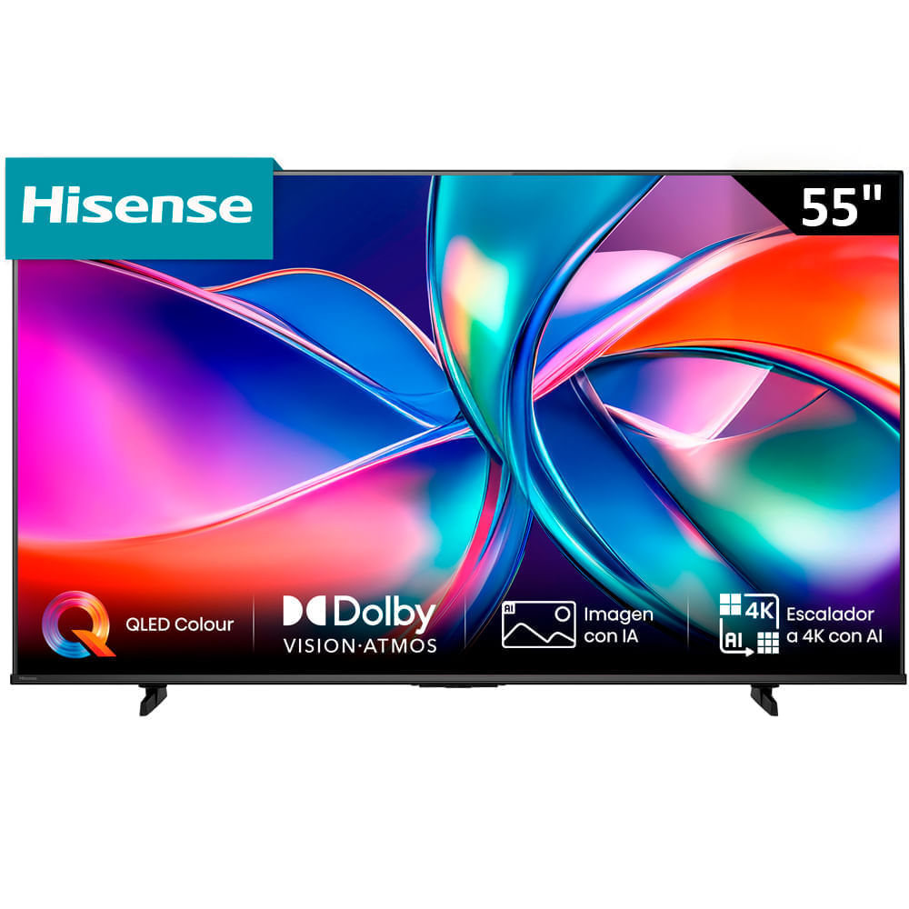 Pantalla Hisense 55" (139.7 cm) QLED UHD 4K HDR10 55Q6Q TV QLED SMART 55" (139.7 cm) 4K/ VIDAA