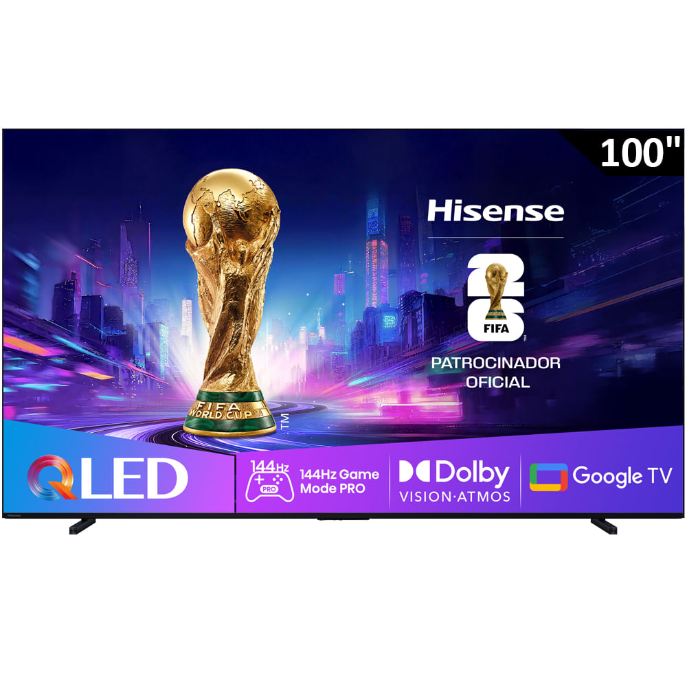 Pantalla Hisense 100" (254 cm) QLED UHD 4K HDR10+ 100Q7QG