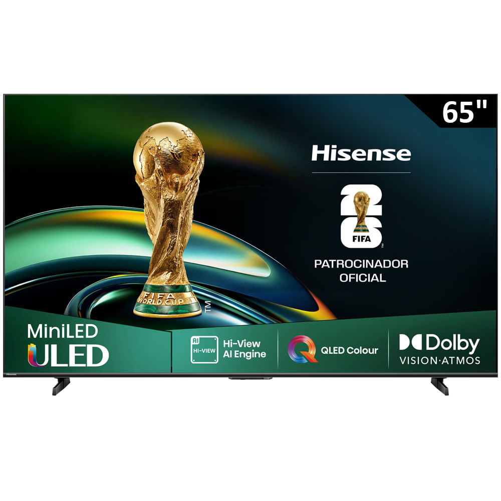 Pantalla Hisense 65" (165.1 cm) MiniLED UHD 4K HDR10+ 65U6QV