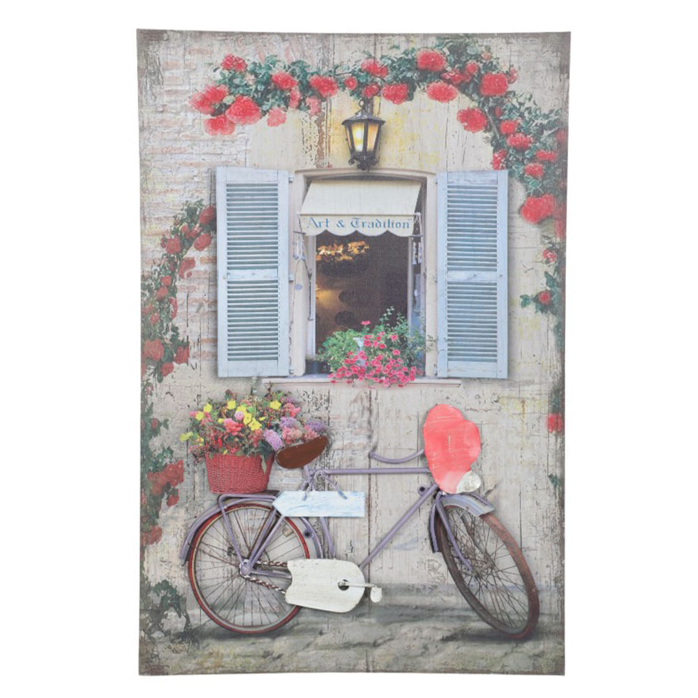 Cuadro decorativo bicicleta 40x70 cm