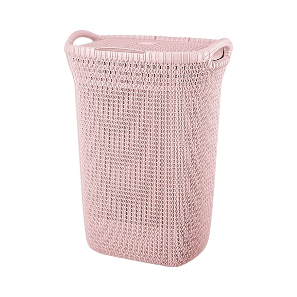 Cesto Khipu 60.0 Lt con tapa y asas en color rosado