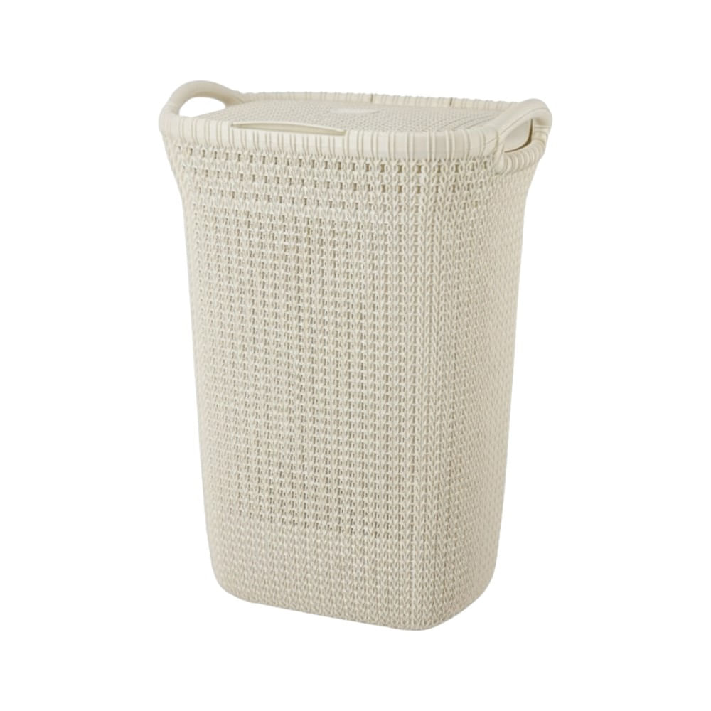 Cesto Khipu 60.0 Lt con tapa y asas en color blanco