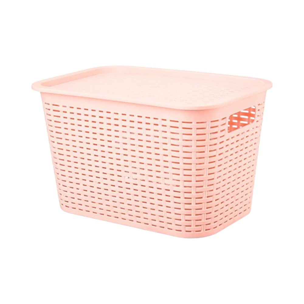 Cesta Tavarúa con tapa 22.0 Litros en color rosado