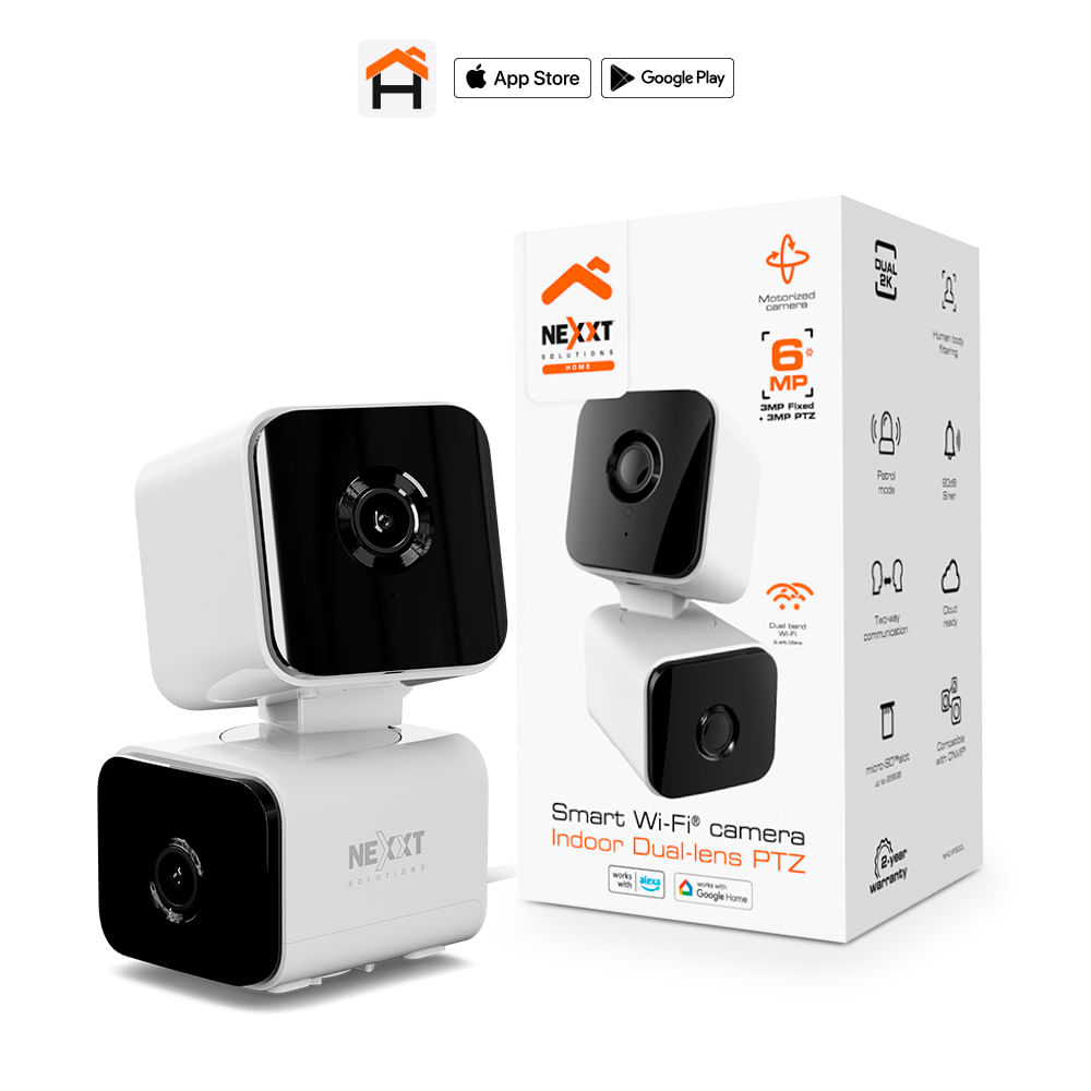 Cámara inteligente Wi-Fi de doble lente PTZ