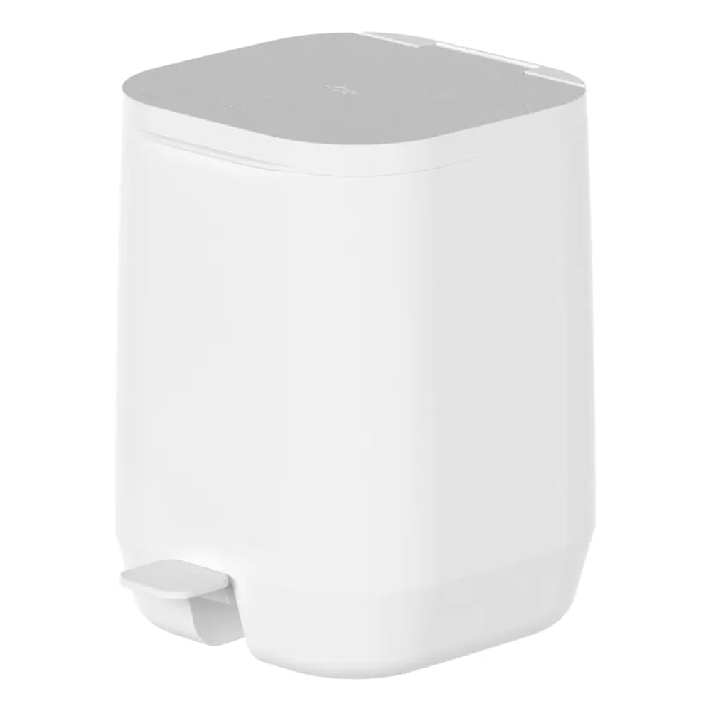 Basurero plástico rectangular con pedal 6 litros