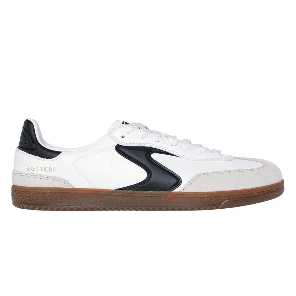 Zapato casual Skechers court color blanco/negro para mujer