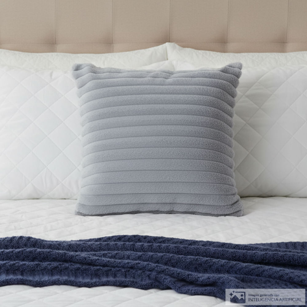 Cojín cuadrado corduroy de poliéster 56x56 cm