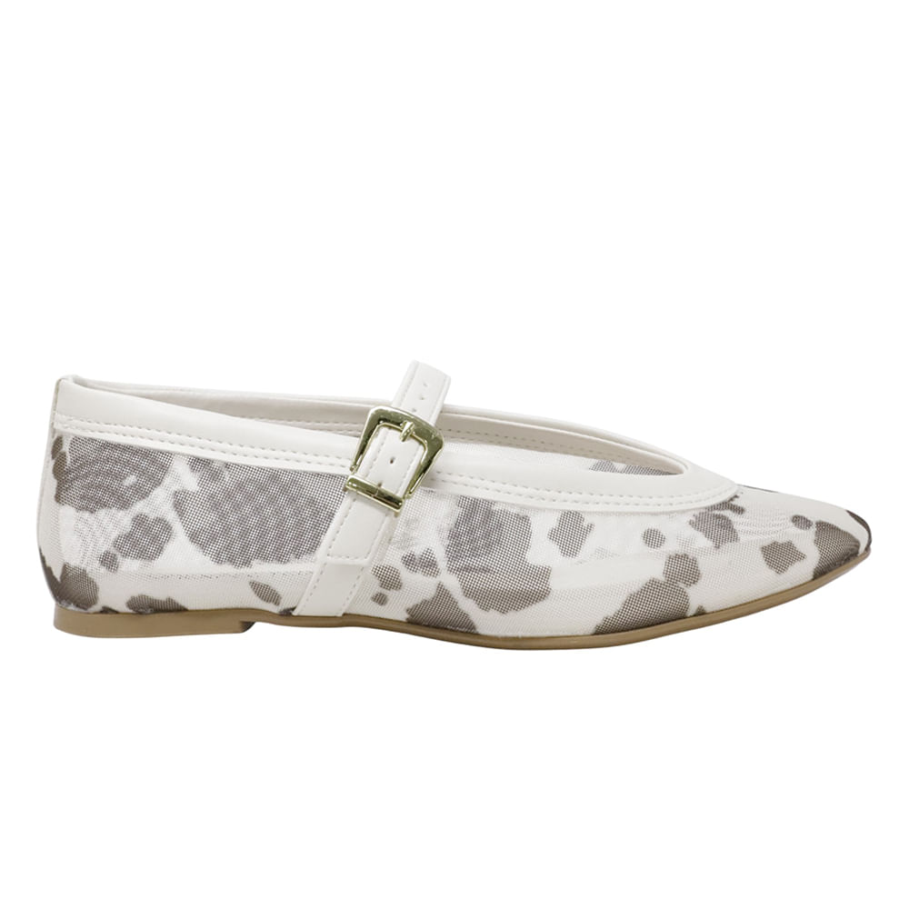 Zapato casual Unexpected color blanco/café para mujer