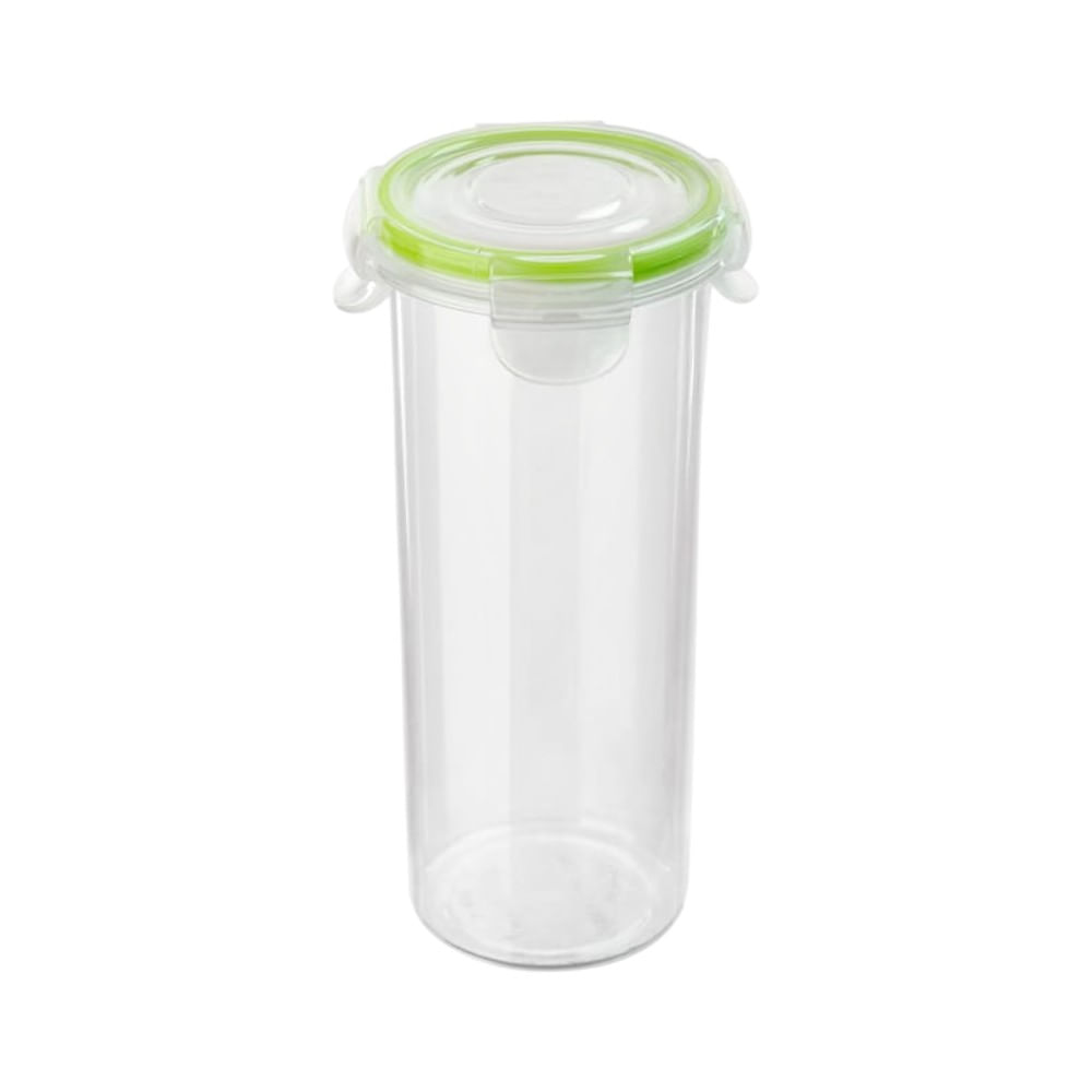 Vaso Hermético redondo 500 ml, silicona en color verde