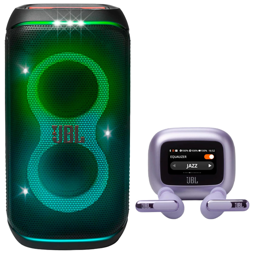 Bundle Torre de sonido inalámbrica JBL Partybox club 120 160W + Audífonos JBL Live Beam 3