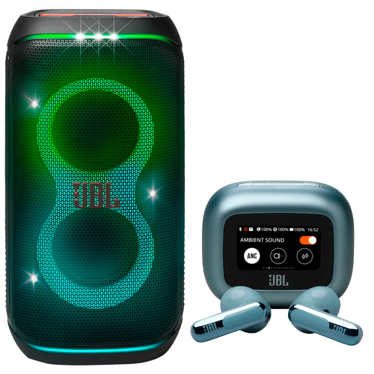 Bundle Torre de sonido inalámbrica JBL Partybox club 120 160W + Audífonos JBL Live Flex 3