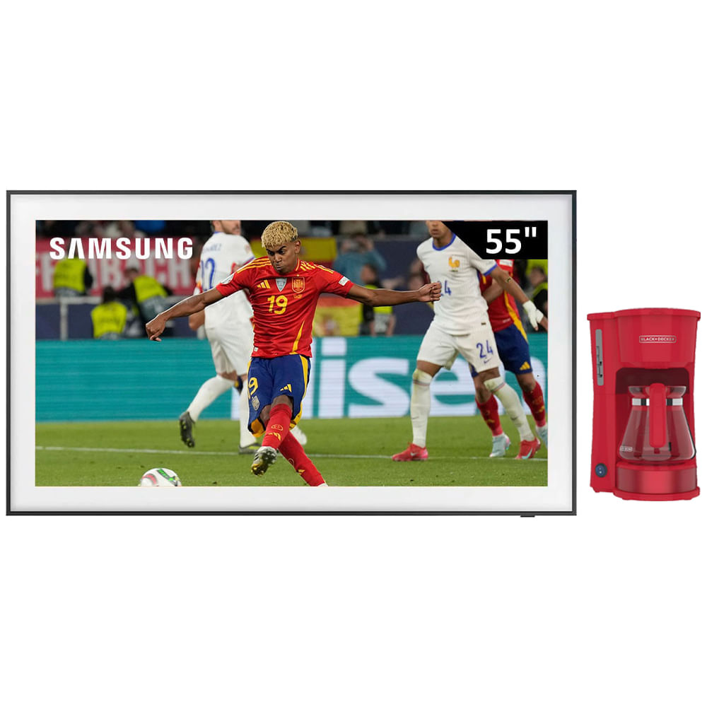 Pantalla Samsung The Frame 55" (139.7 cm) QLED UHD 4K HDR10+ QN55LS03FAPXPA + Regalía Cafetera Black and Decker 5 tazas