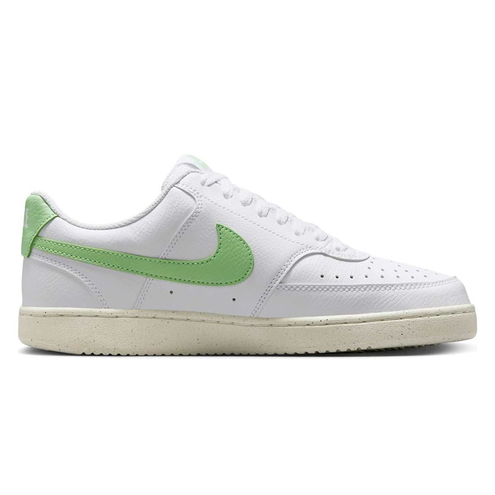 Zapato Nike Court Vision casual blanco/verde para mujer