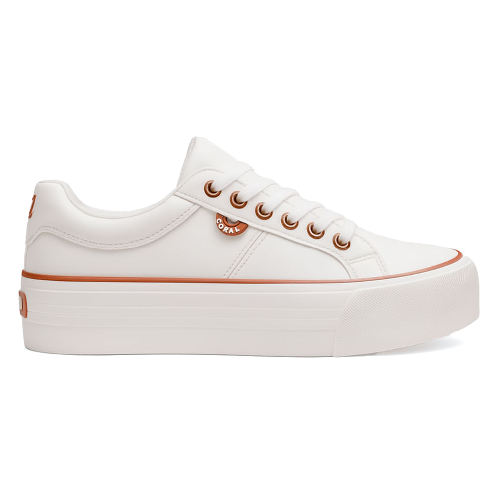 Zapato casual Coral color blanco para mujer