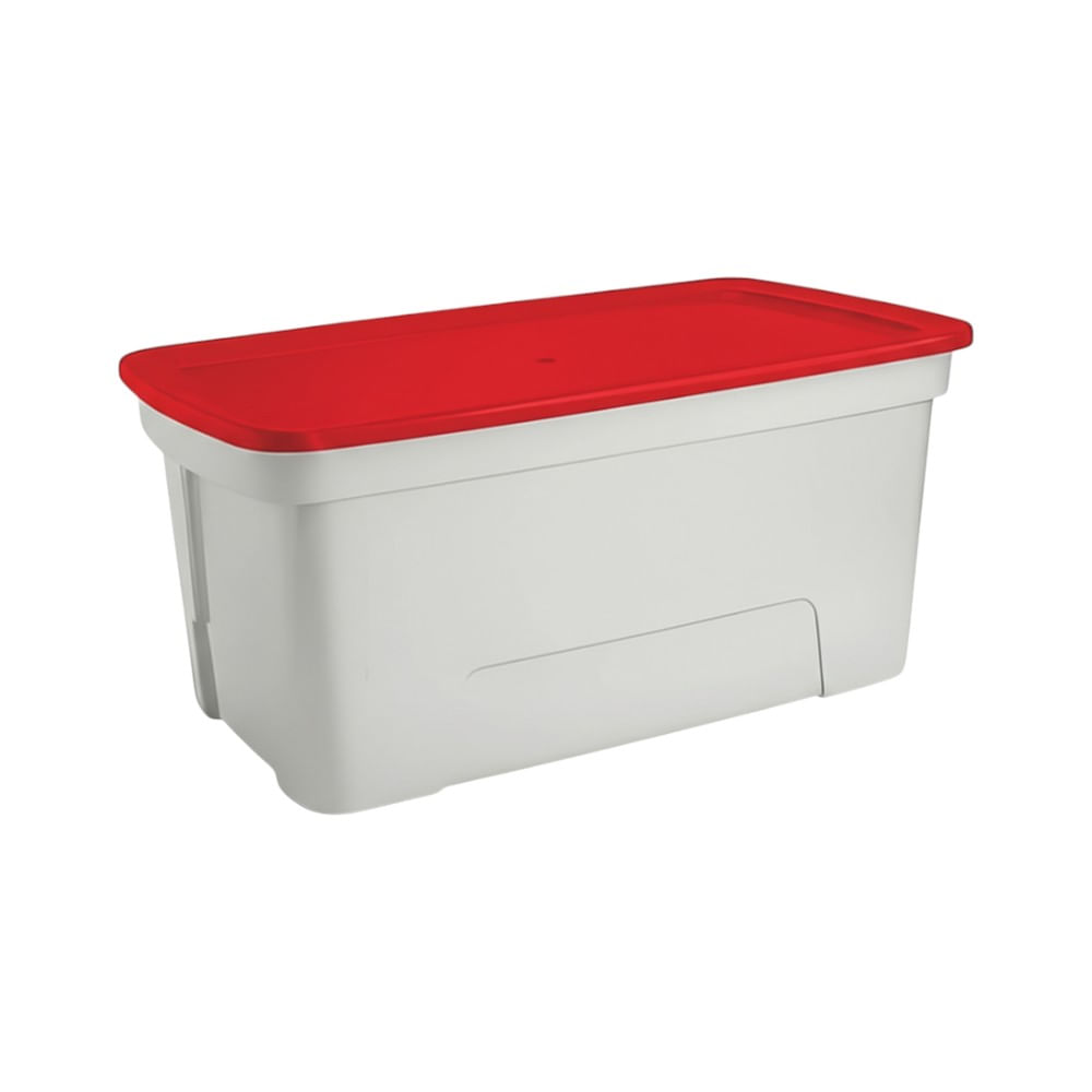 Caja Megaforte N200 , Capacidad 133 Lt, Caja gris-tapa roja