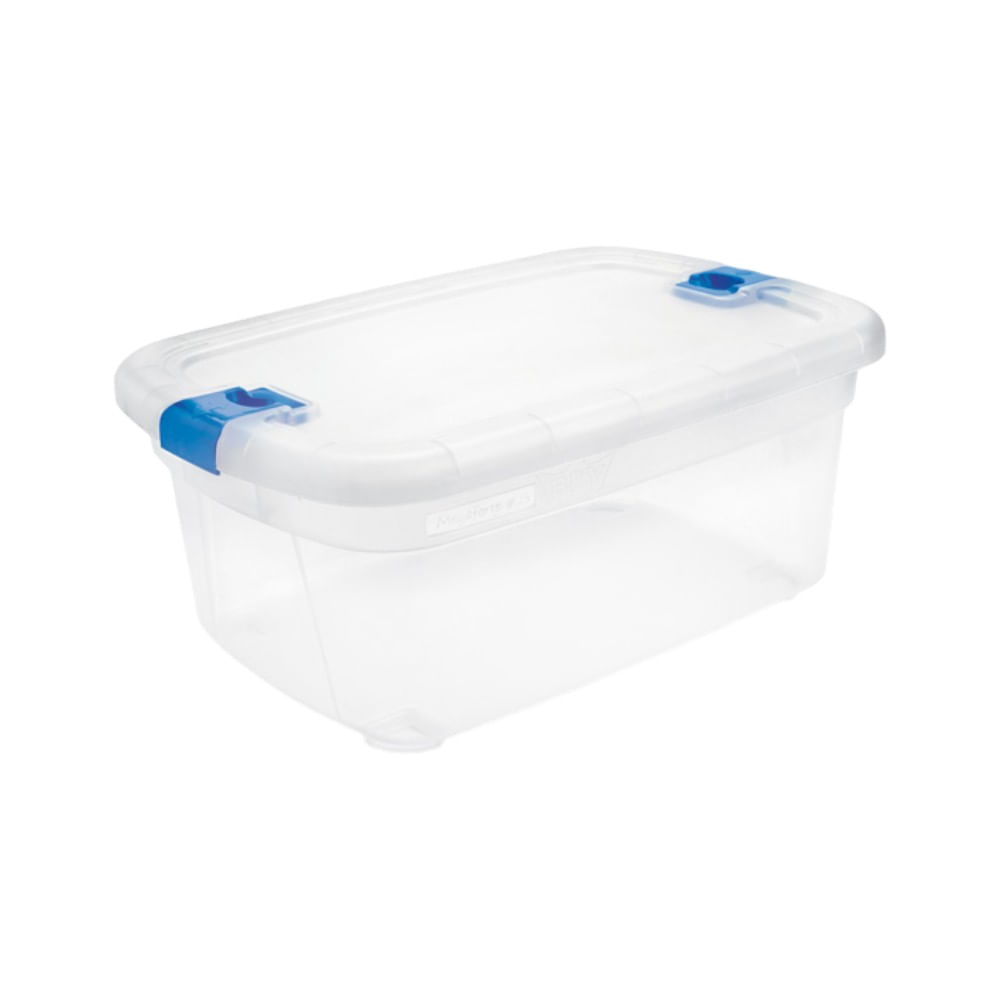 Caja Megaforte N25, Capacidad 14.2 Lt, clarificada con broches celestes