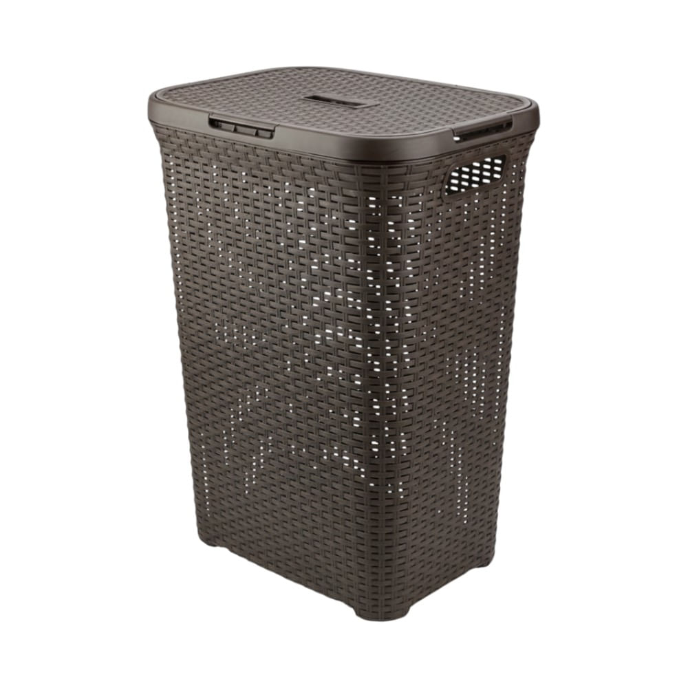 Cesta Modelo Ratán Gigante 72.4 Lt con tapa, en color Marrón