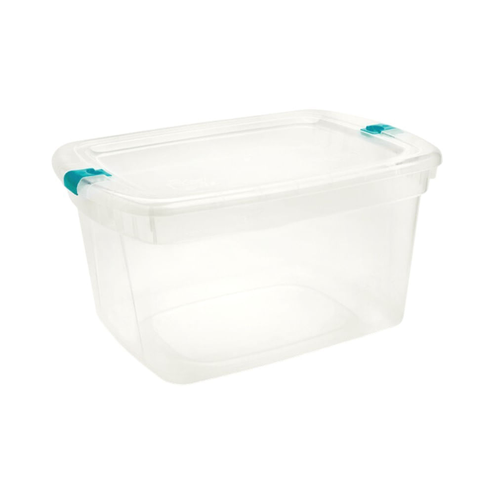 Caja Megaforte N80, Capacidad 60.9 Lt, clarificada con broches celestes