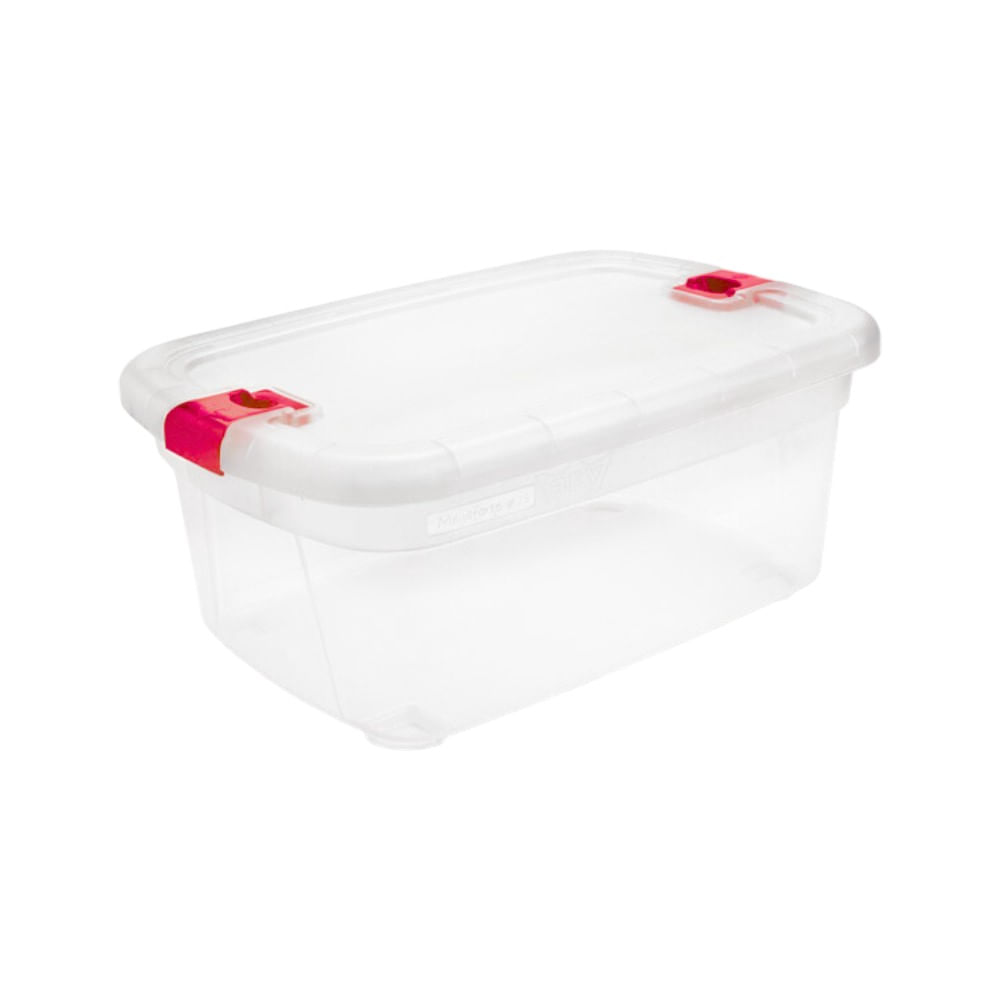 Caja Megaforte N25, Capacidad 14.2 Lt, clarificada con broches rojos