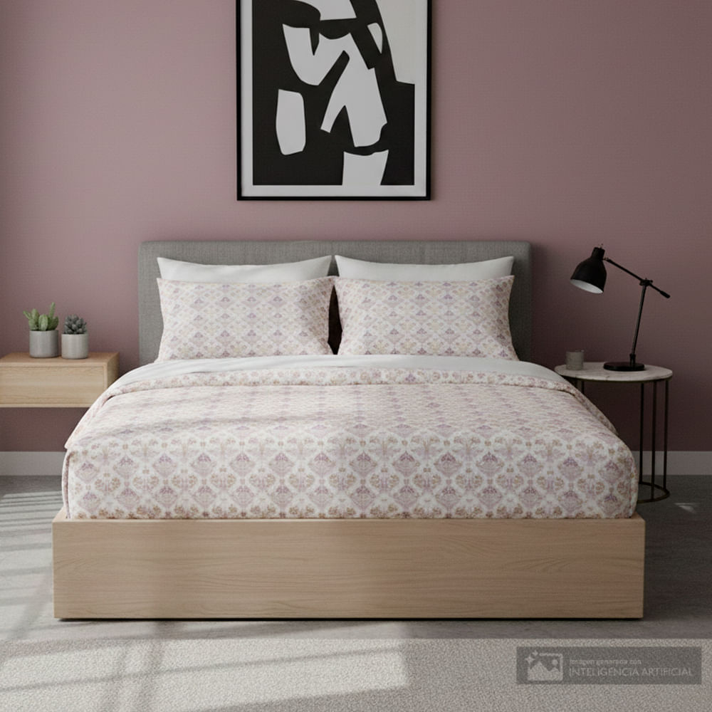 Set de sábana de algodón diseño estampado
