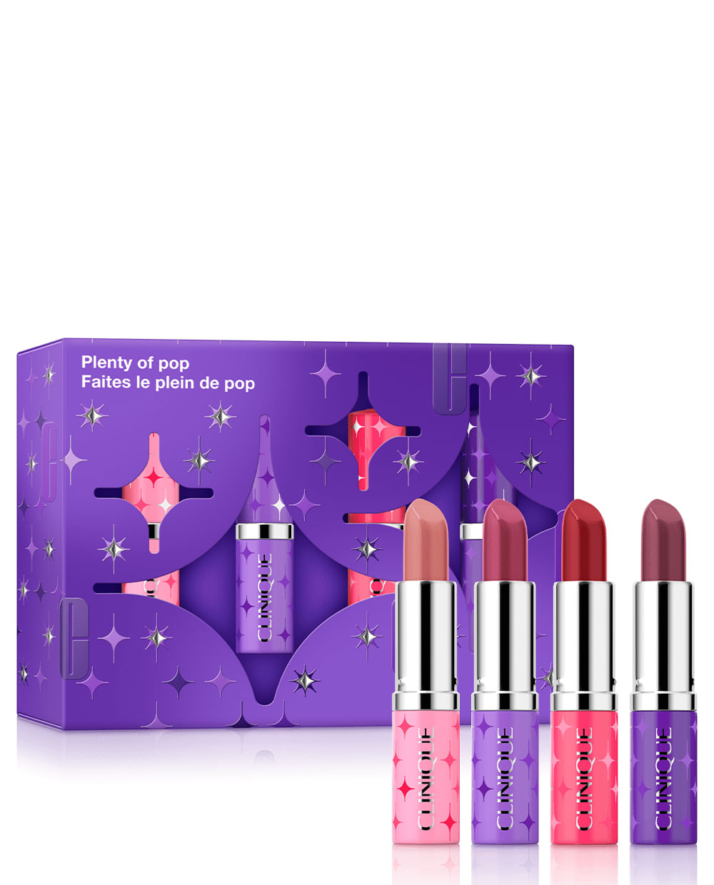 Clinique Set Maquillaje Labiales x4 Labios Plenty of Pop: Pop Longwear Holiday