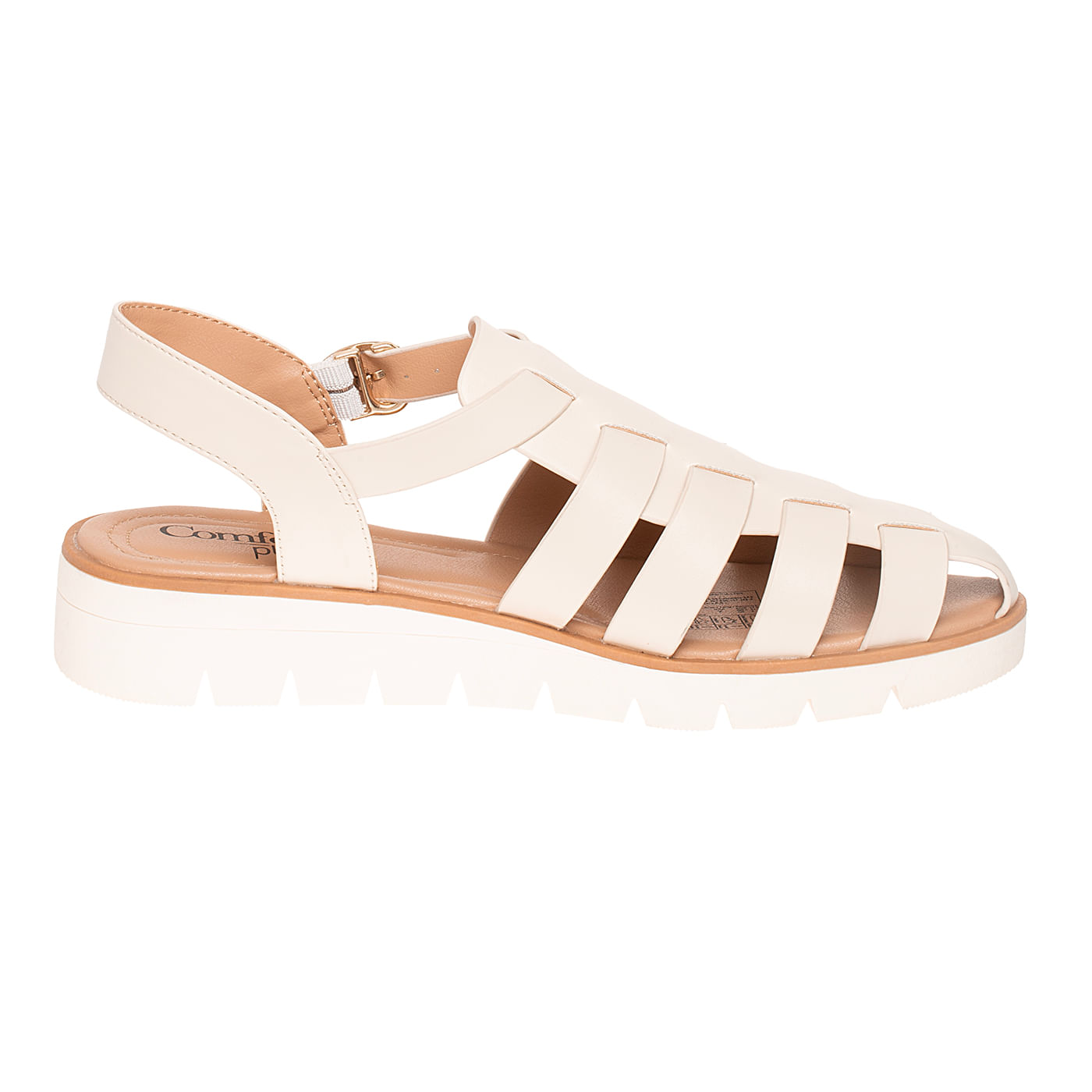 Sandalias Tipo Pescador Maybel Para Mujer Blanco Comfort Plus 201124