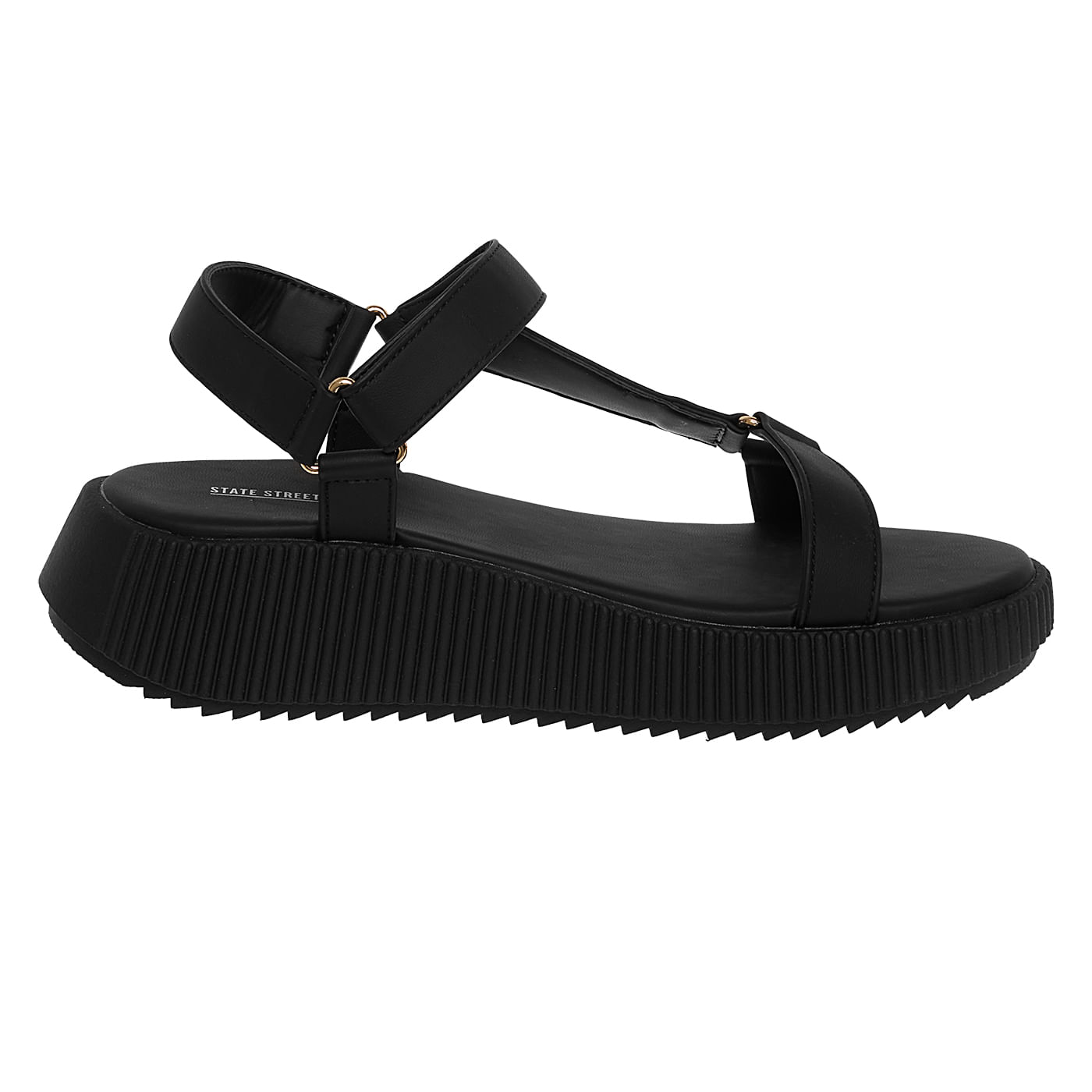 Sandalias Con Taco Tipo Cuña Hamlet Para Mujer Negro State Street 210339