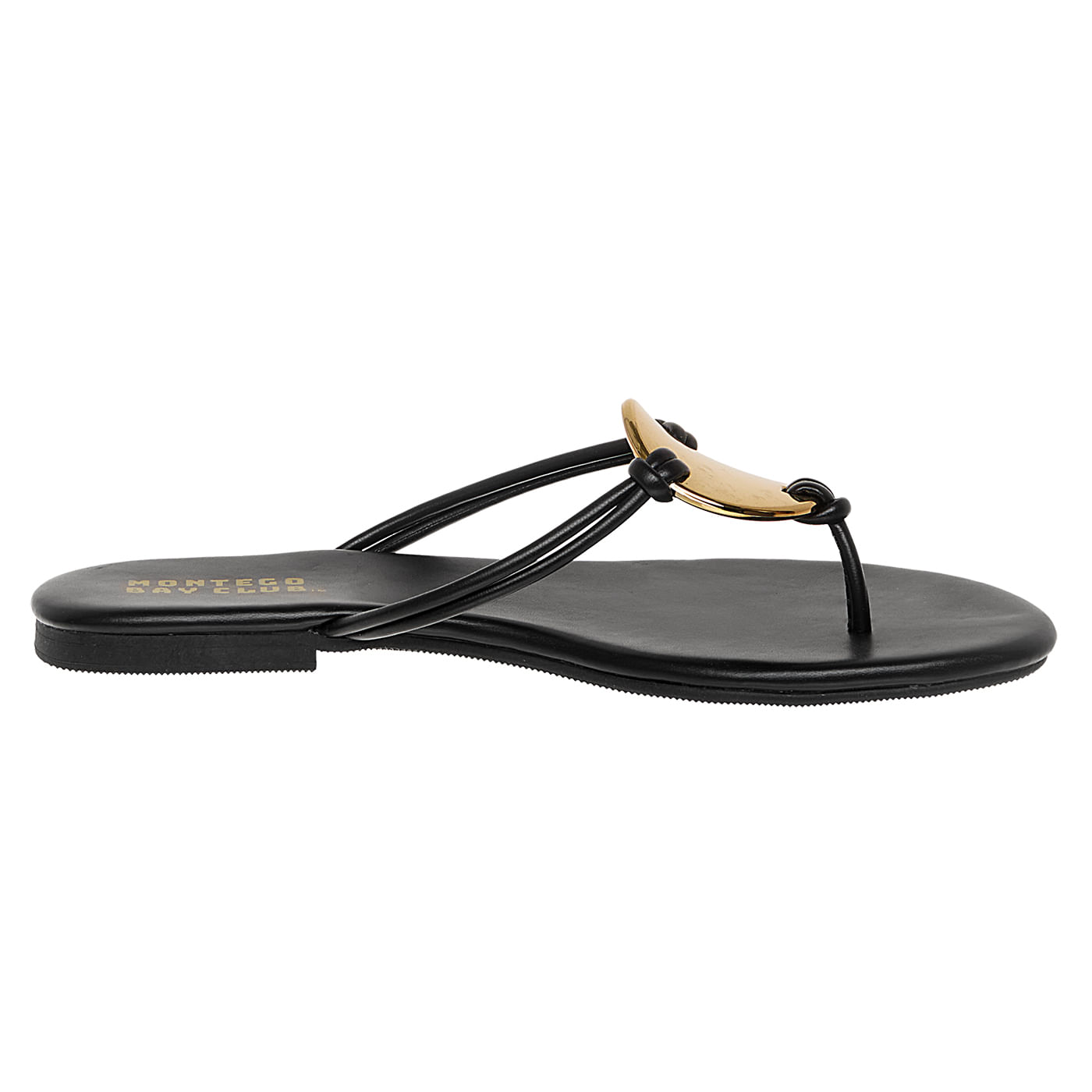 Sandalias Planas Aruba Para Mujer Negro Montego Bay Club 210040
