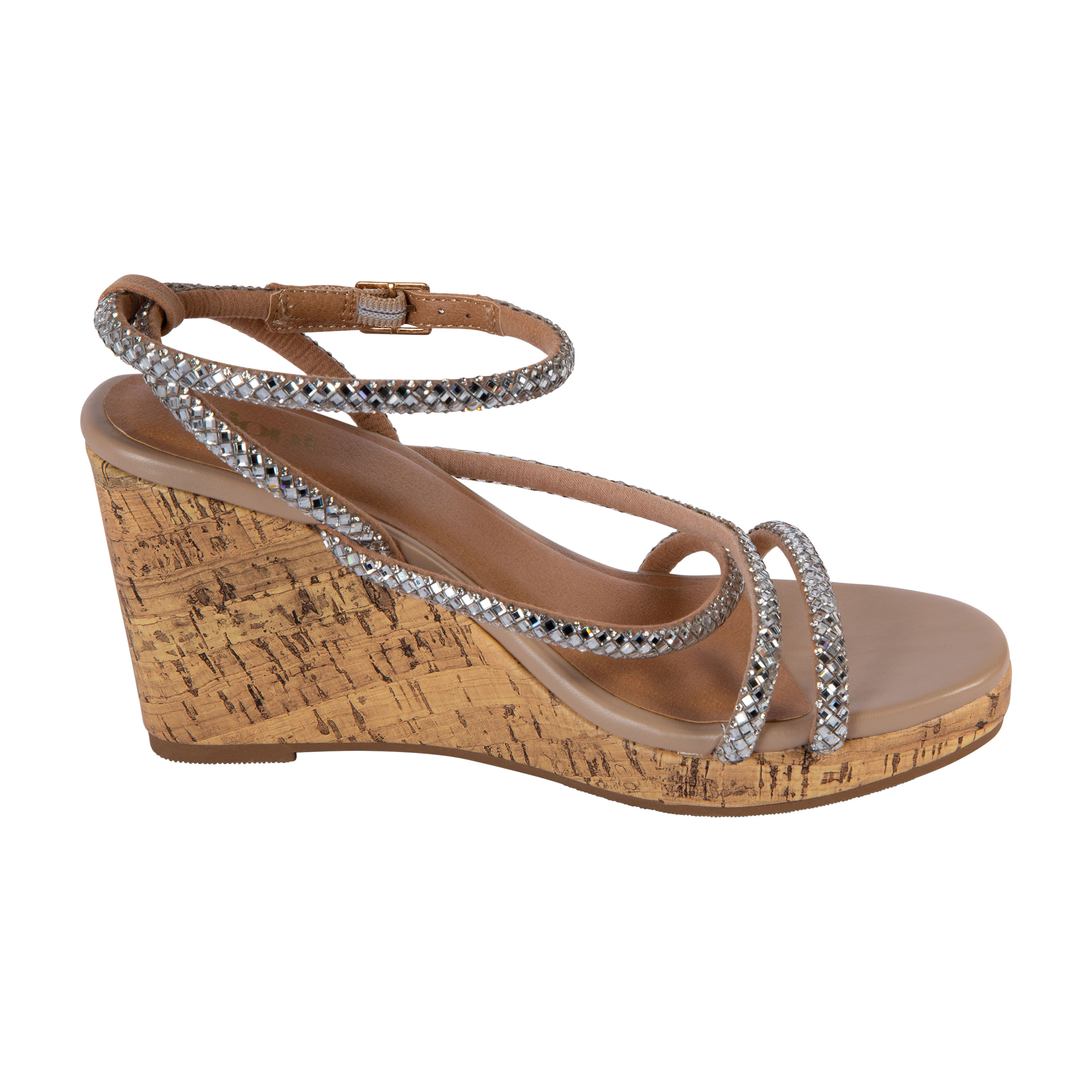 Sandalias Delaney Con Taco Tipo Cuña Para Mujer Neutro Oscuro Fioni 200883