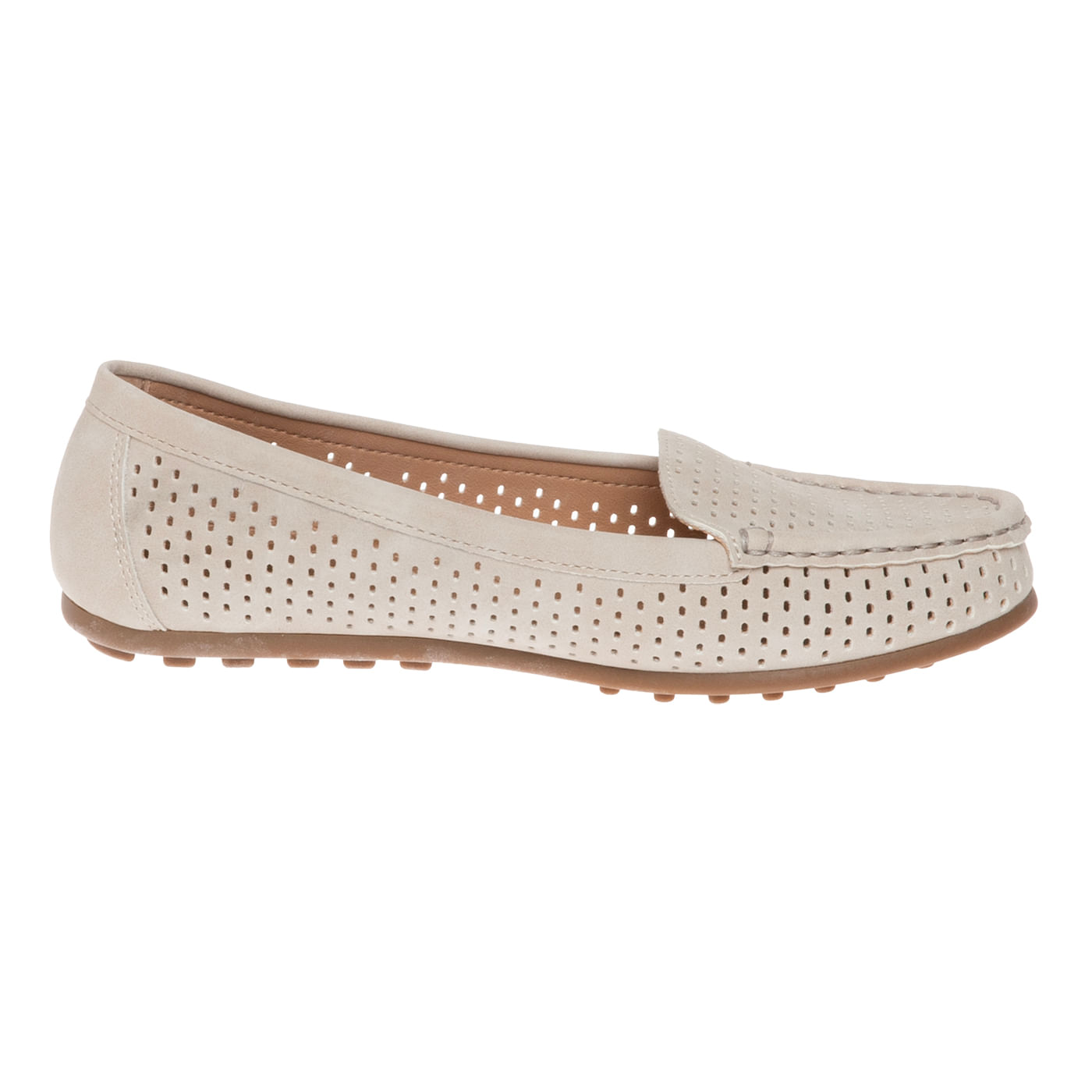 Zapatos Casuales Freya Tipo Mocasín Para Mujer Beige Comfort Plus 200835
