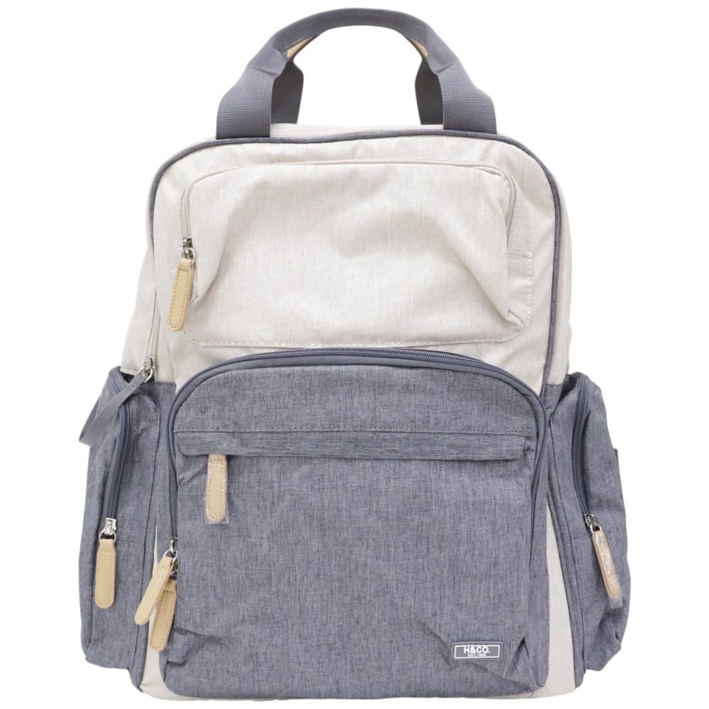 Pañalera H&Co gris color blocking para bebé