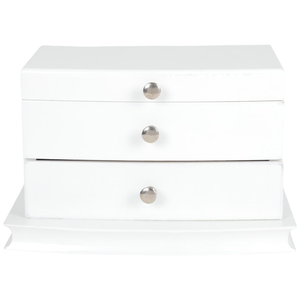 Joyero de madera con espejo 18x13x12 cm