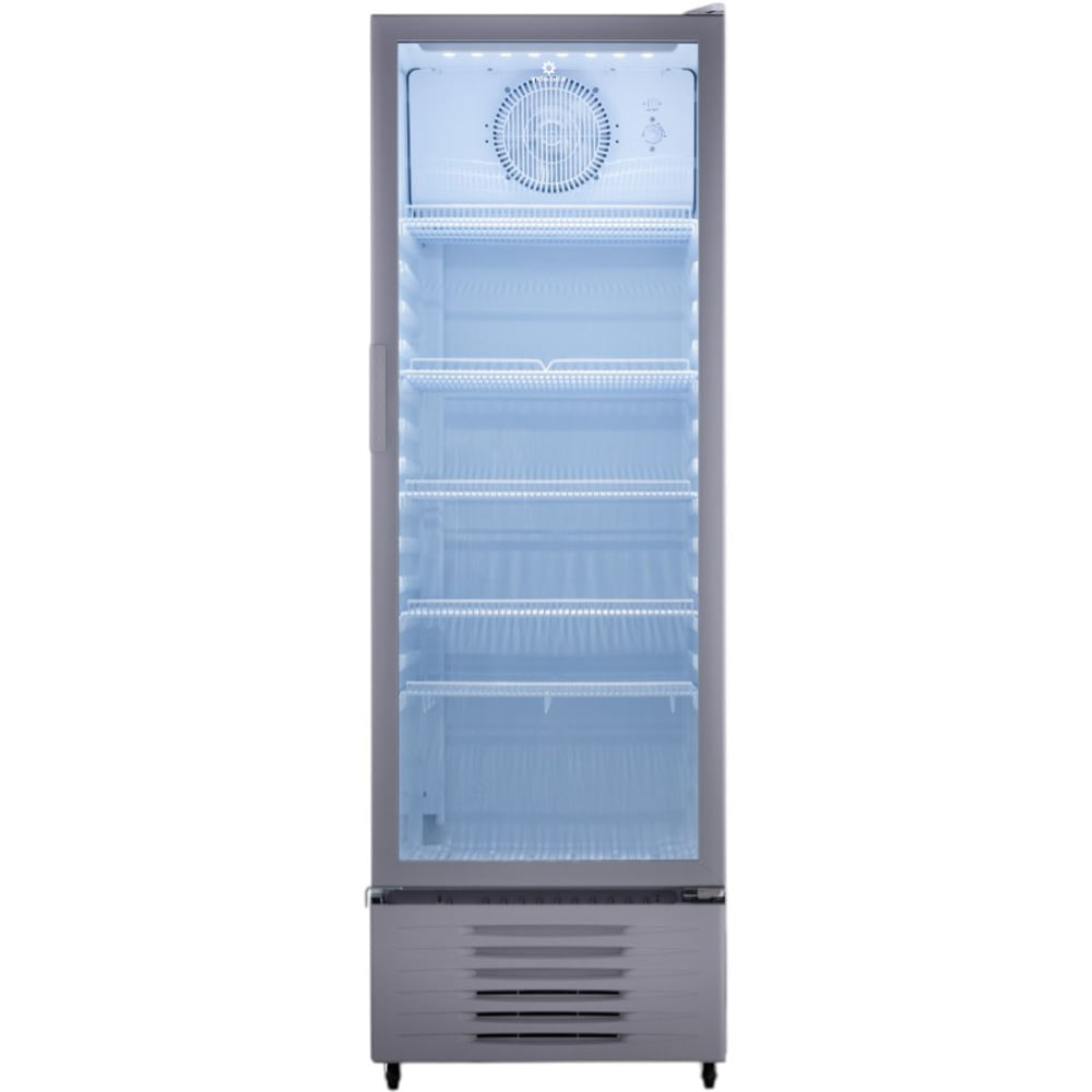 Vitrina refrigerante Indurama 396 L (14 PCU) blanco VFV-396 + Ventilador 3 en 1