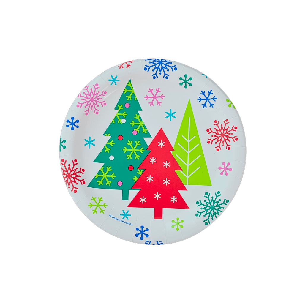 Plato de cartón de 7 pulgadas con diseño