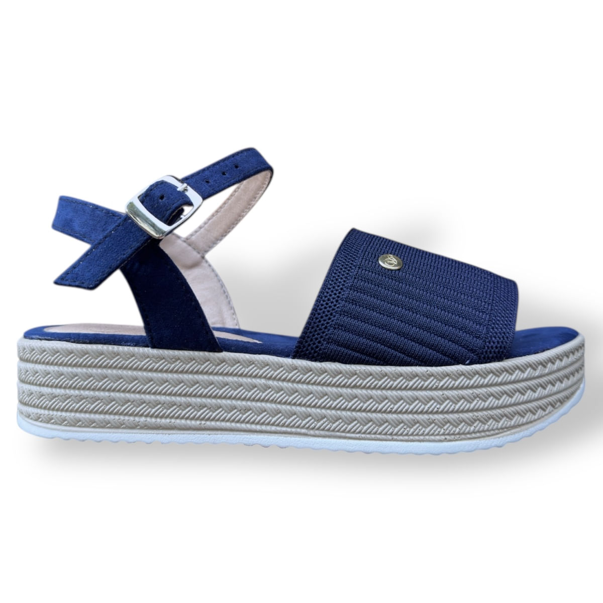 Sandalia casual Amara en color navy blue para dama