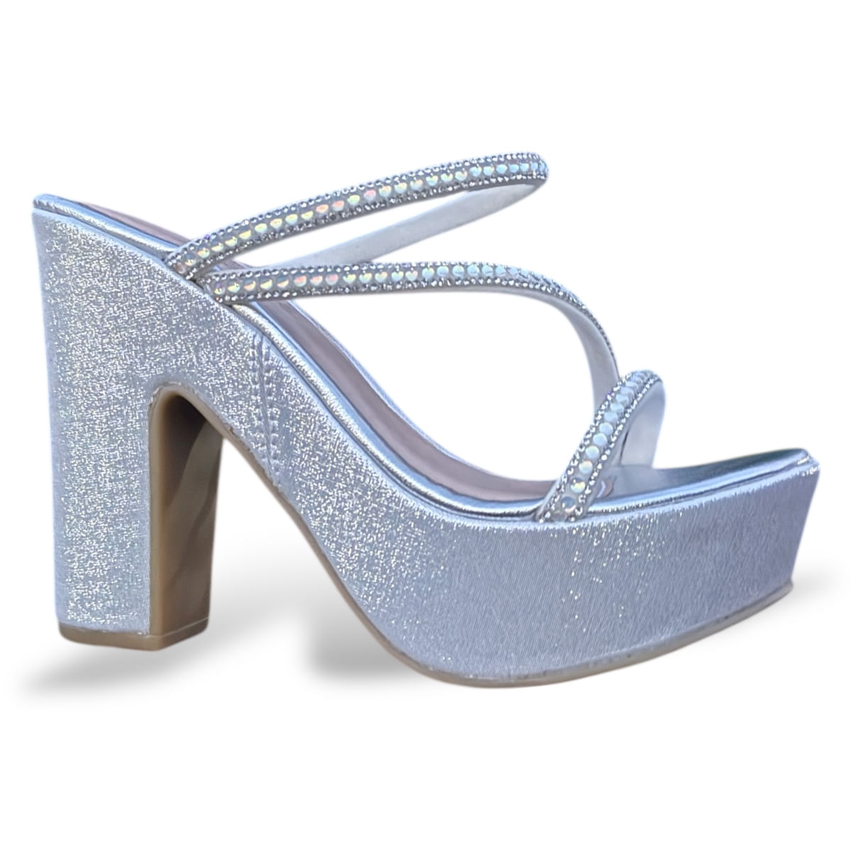 Sandalia de vestir Tiffany en color plata brillance para dama