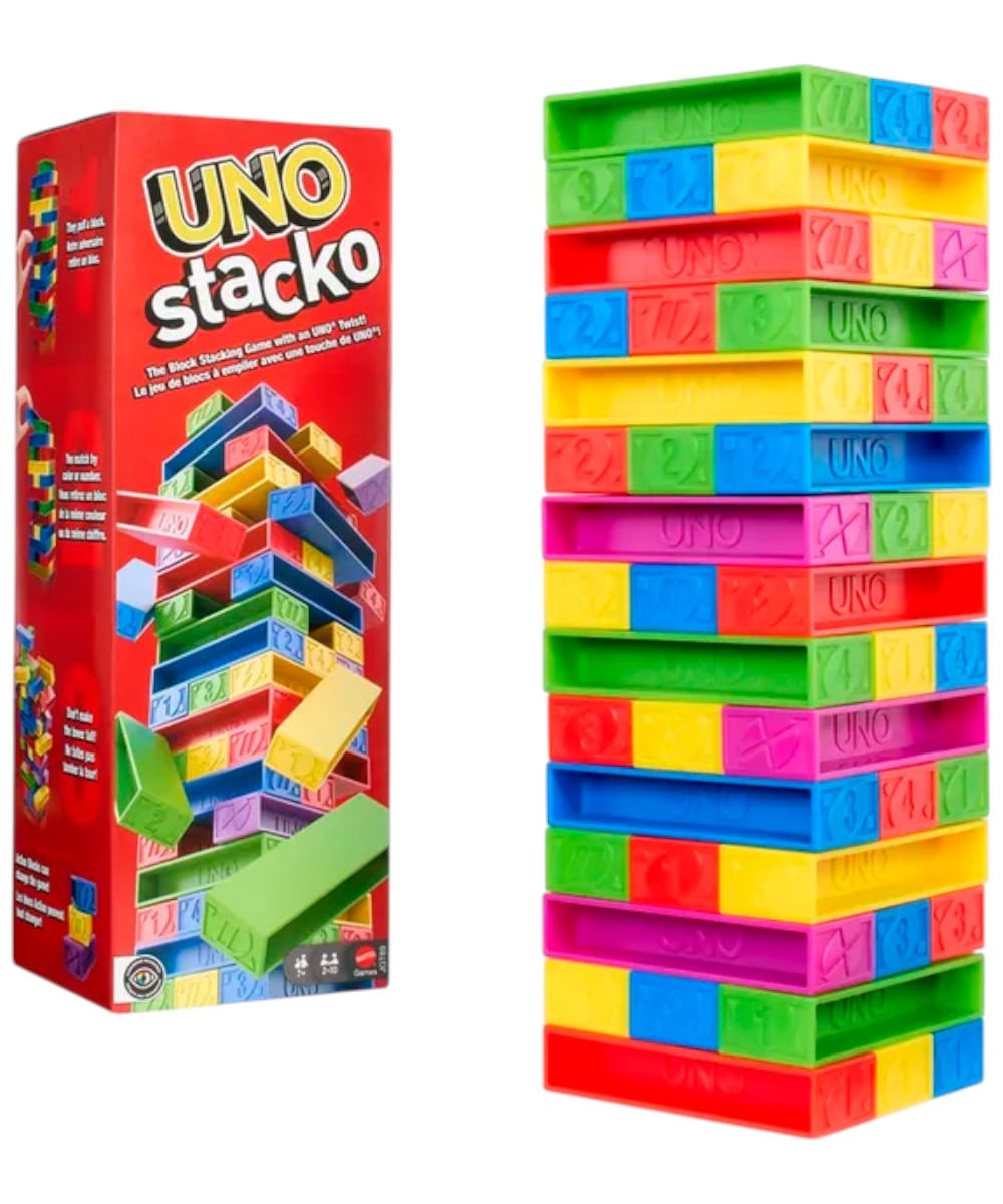 Uno juego de mesa Stacko segunda versión para niños