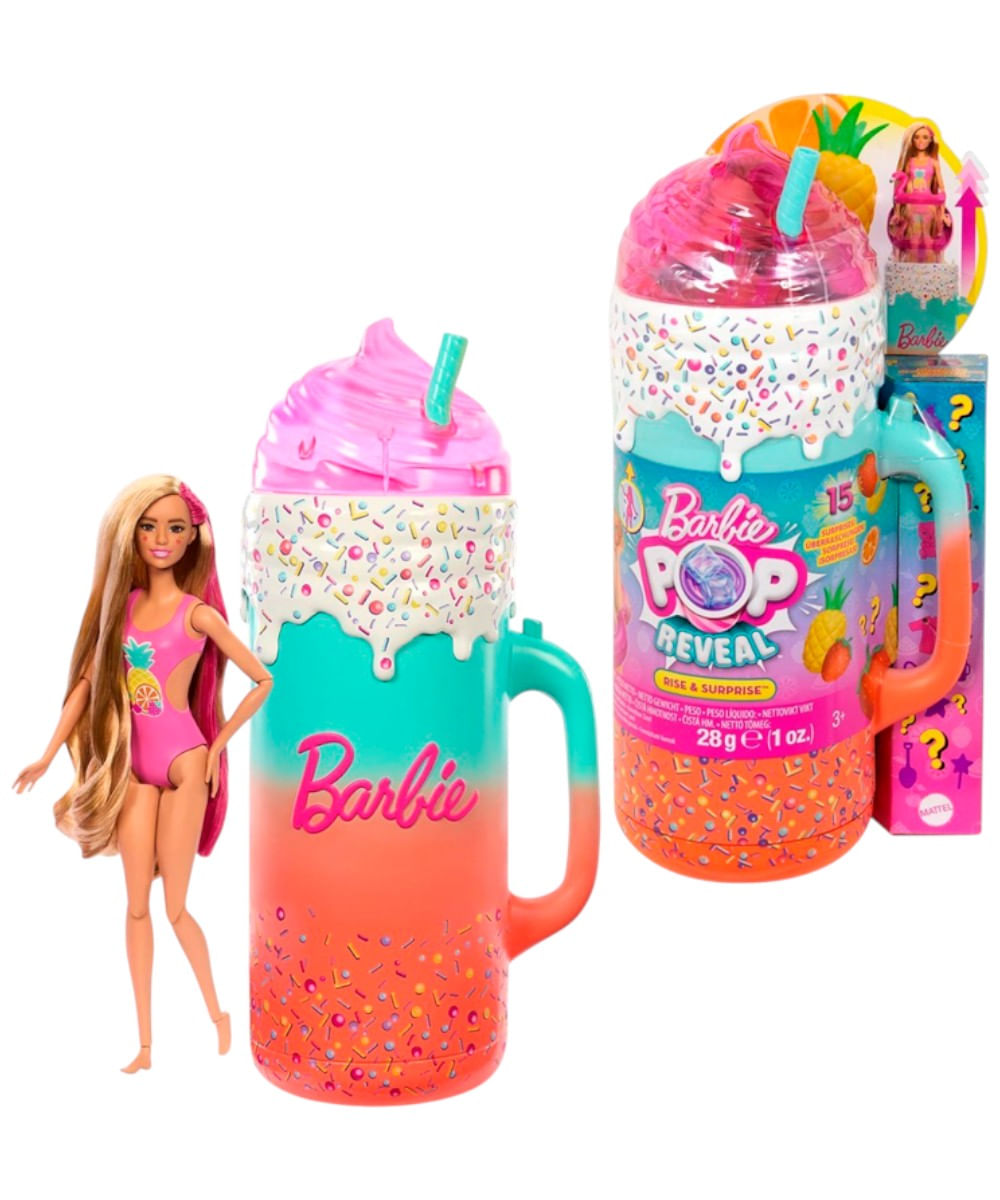 Barbie Pop reveal Set de juego smoothie tropical con muñeca