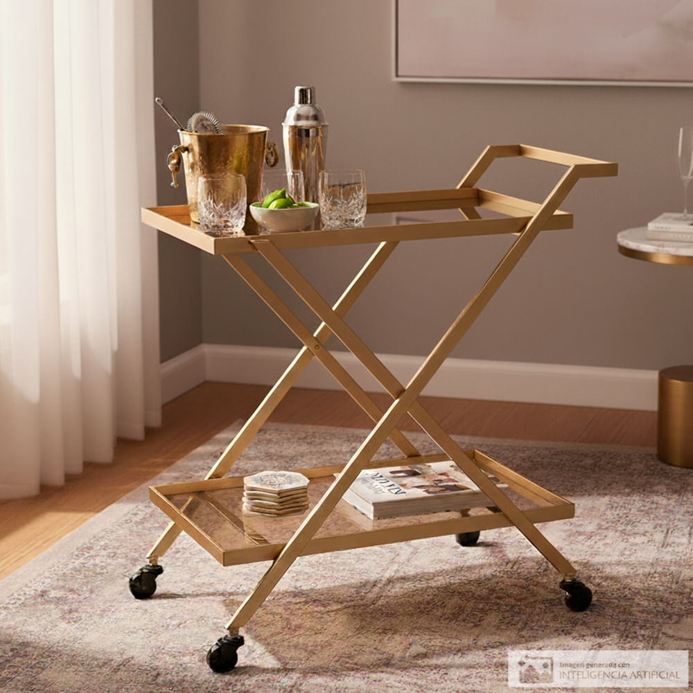 Carrito de hierro para bar 80x41 cm
