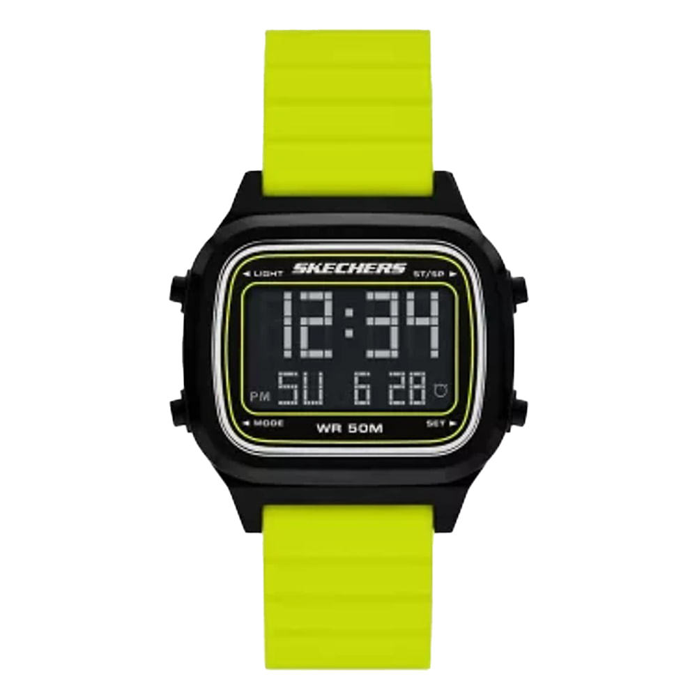 Reloj Skechers digital de silicona verde para hombre