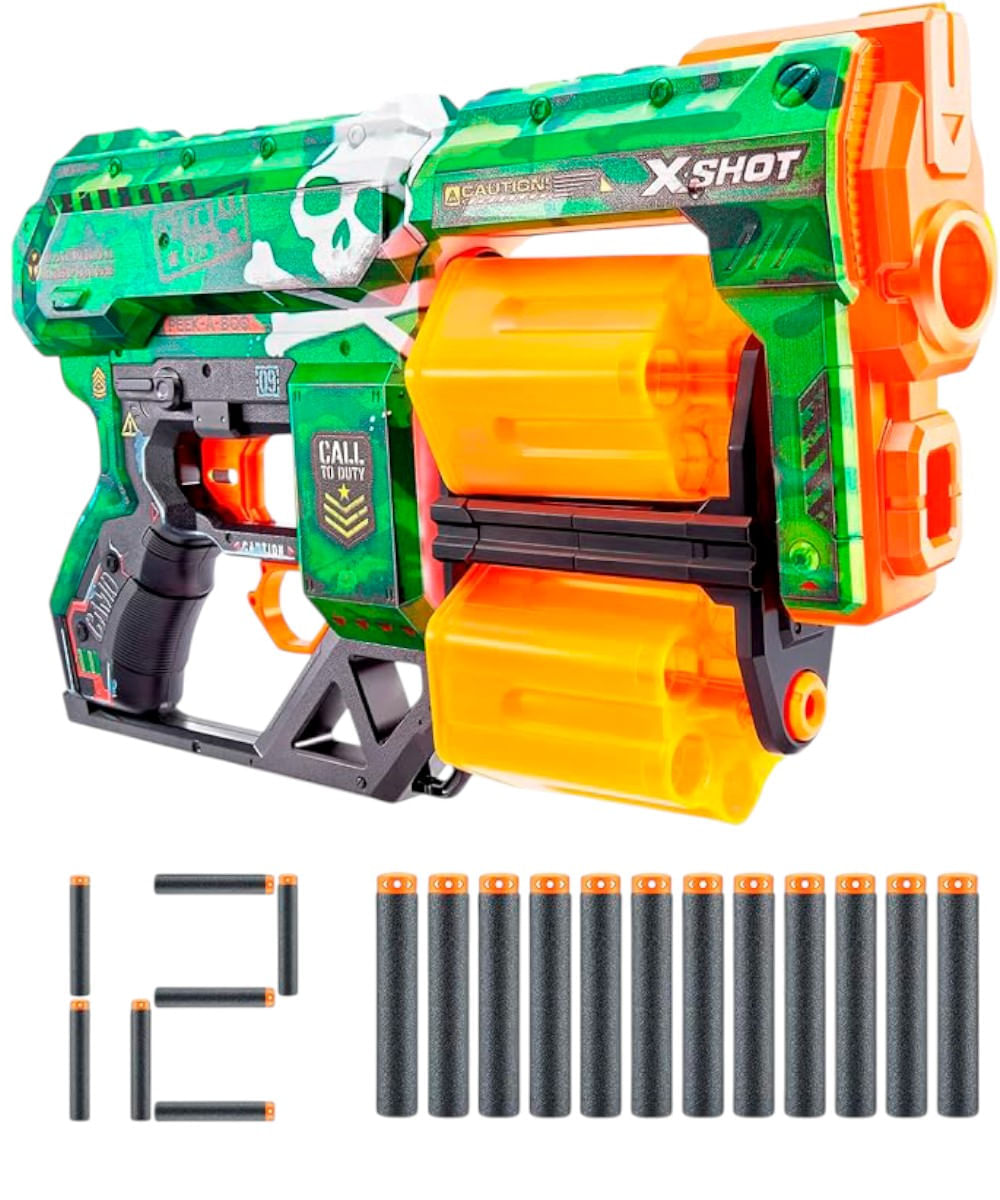 Zuru Xshot Set lanzador y dardos Intlk-skins-dread 12 dardos surtido (1 pieza)
