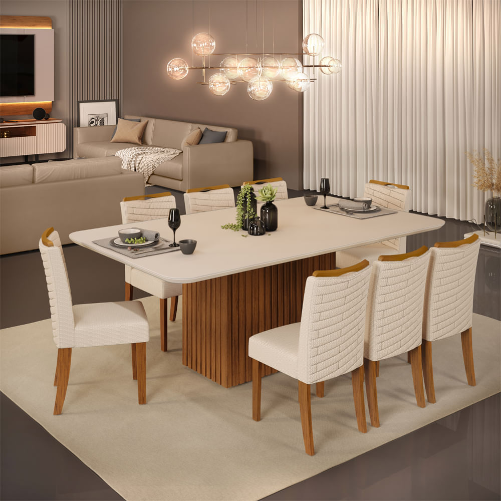 Juego de comedor Canes Julia 8 personas rectangular