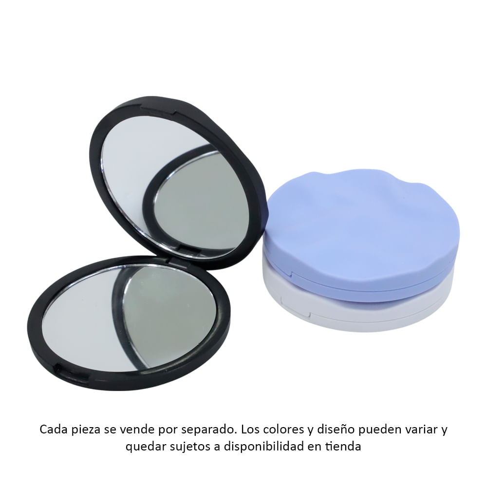 Espejo portátil redondo con textura 7 cm