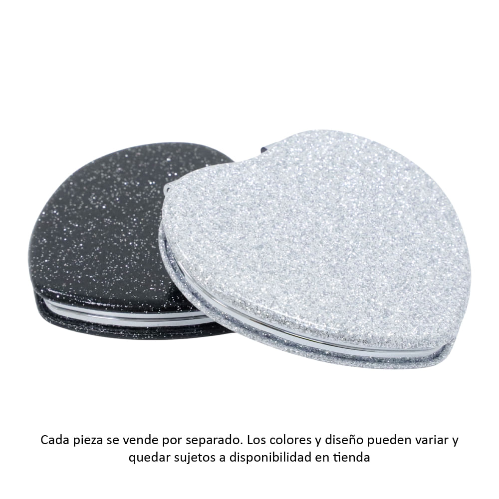Espejo portátil diseño con forma de corazón brillante surtido 8x7 cm