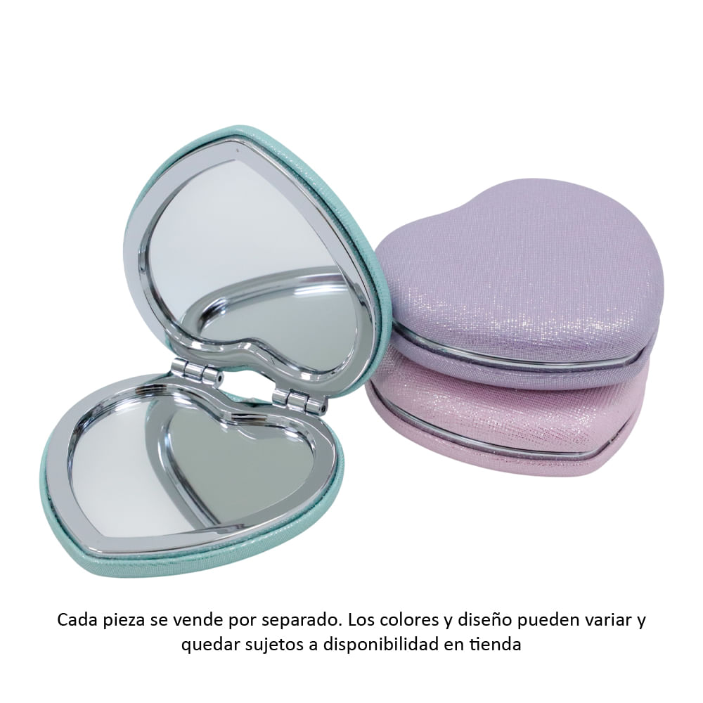 Espejo compacto diseño corazón surtido 8x7 cm
