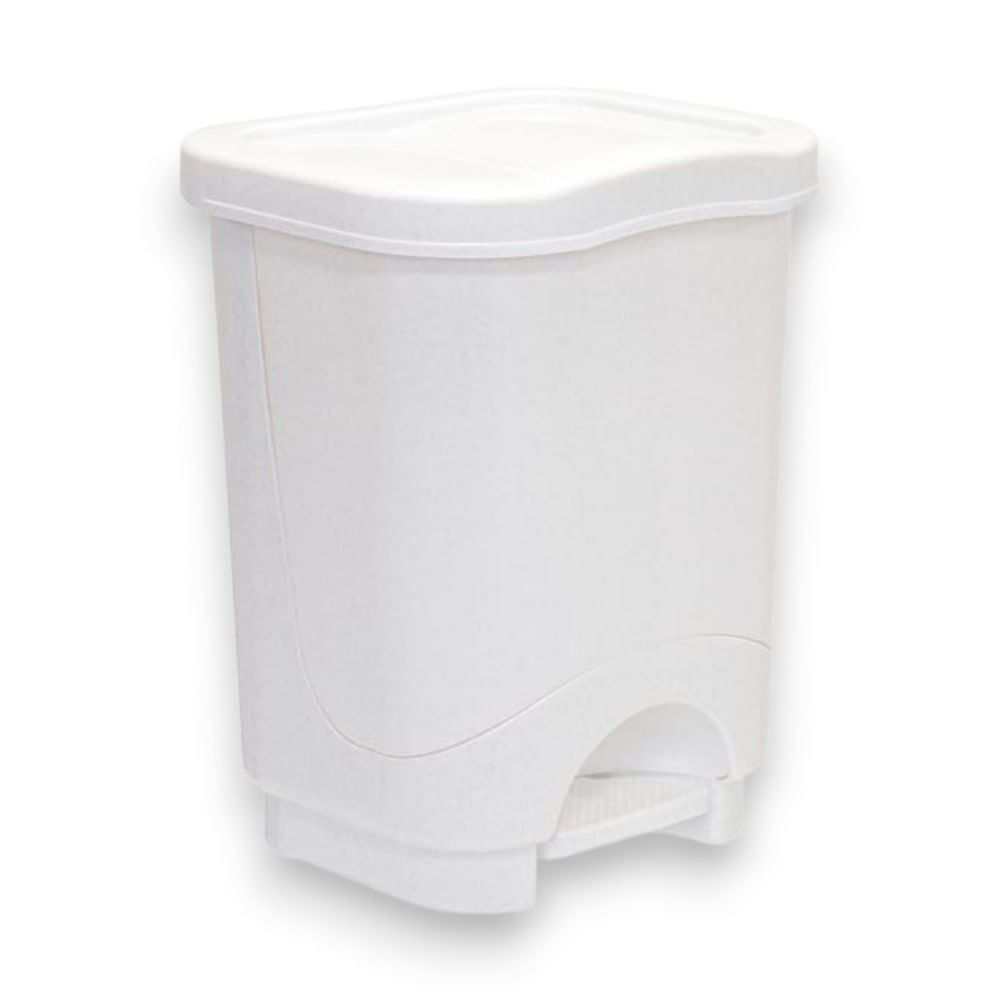 Basurero Automático Danubio N30 con pedal, 24 litros en color blanco