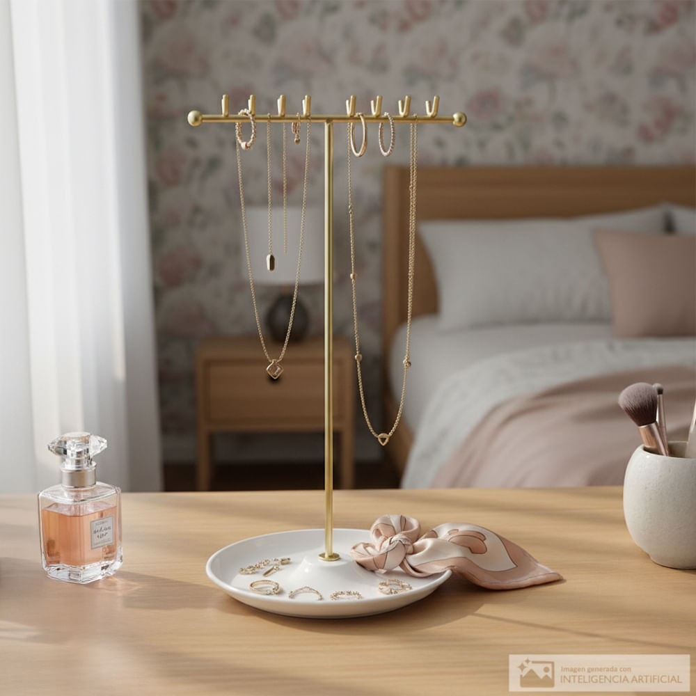 Joyero de bandeja con soporte 32x19x16 cm